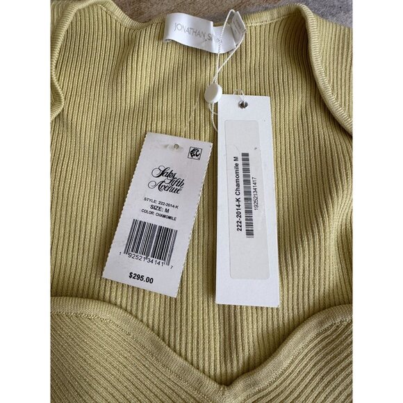 JONATHAN SIMKHAI Chamomile Ribbed Sweetheart Tank Top Size Medium NEW NWT - Picture 6 of 6